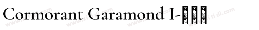 Cormorant Garamond I字体转换